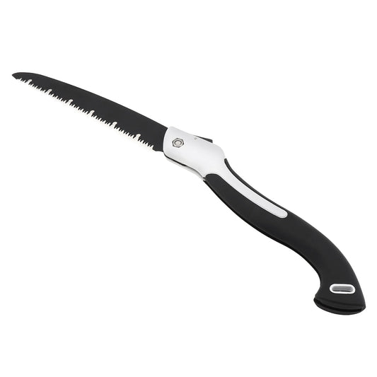 Folding hand saw with SK5 steel blade and hardwood handle
