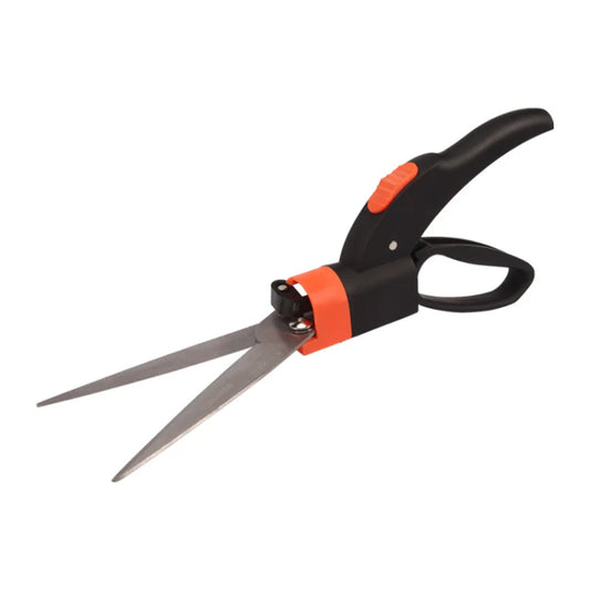 Rotating lawn trimmer shears