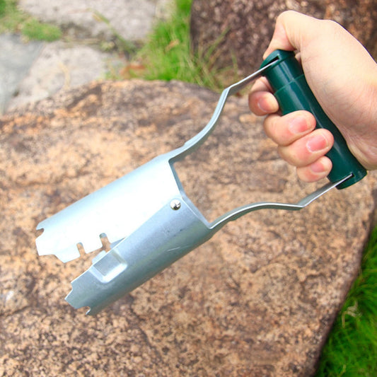 Bulb and seedling planter with soil plug release