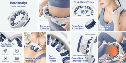 Cellulite Massage Roller for Body Contouring, Lymphatic Drainage & Toning | Zenca