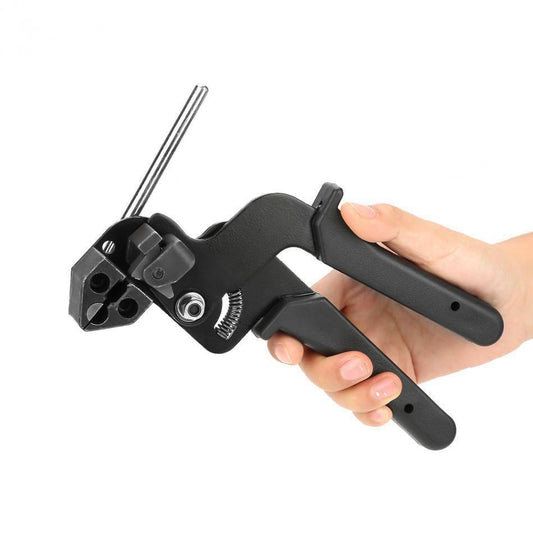 Stainless steel cable tie gun with TPR coated handles