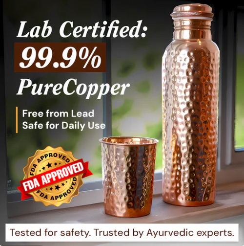 Hammered Copper Water Bottle, Ayurvedic Health & Antioxidant Benefits | Zenca