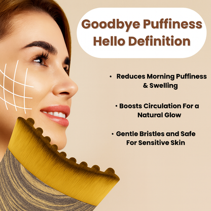Dry Face Brush for Gentle Exfoliation, Lymphatic Drainage & Glowing Skin | Zenca